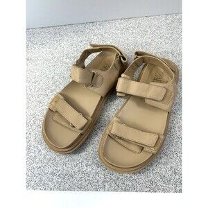 Zara Cream Beige Tan Chunky Sandals Size  39 8.5